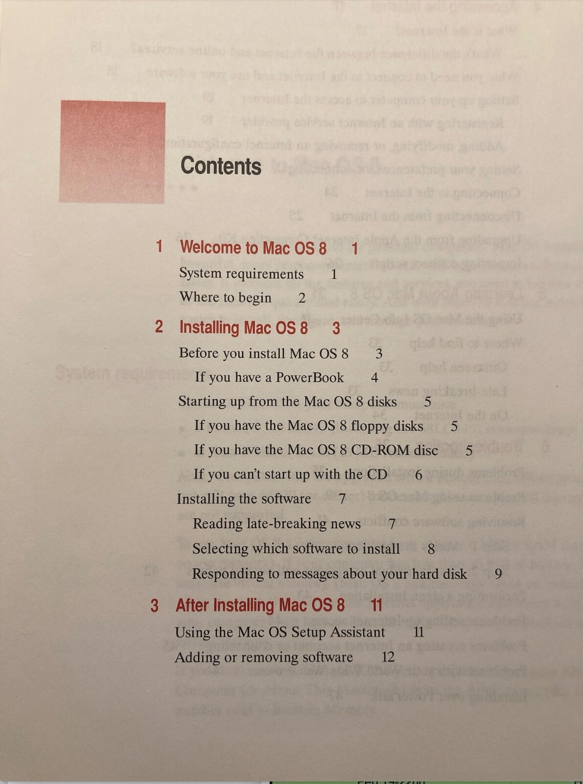 Mac OS 8 Original Installation Manual 1997 Great Condition