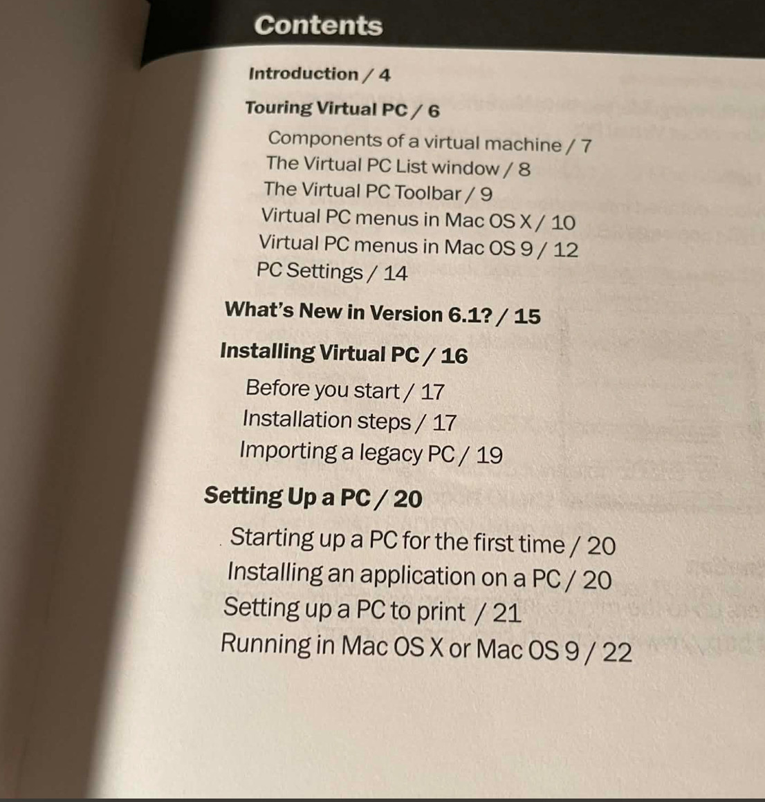 Microsoft Windows Virtual PC for Mac Getting Started Guide Version 6.1 July 2003
