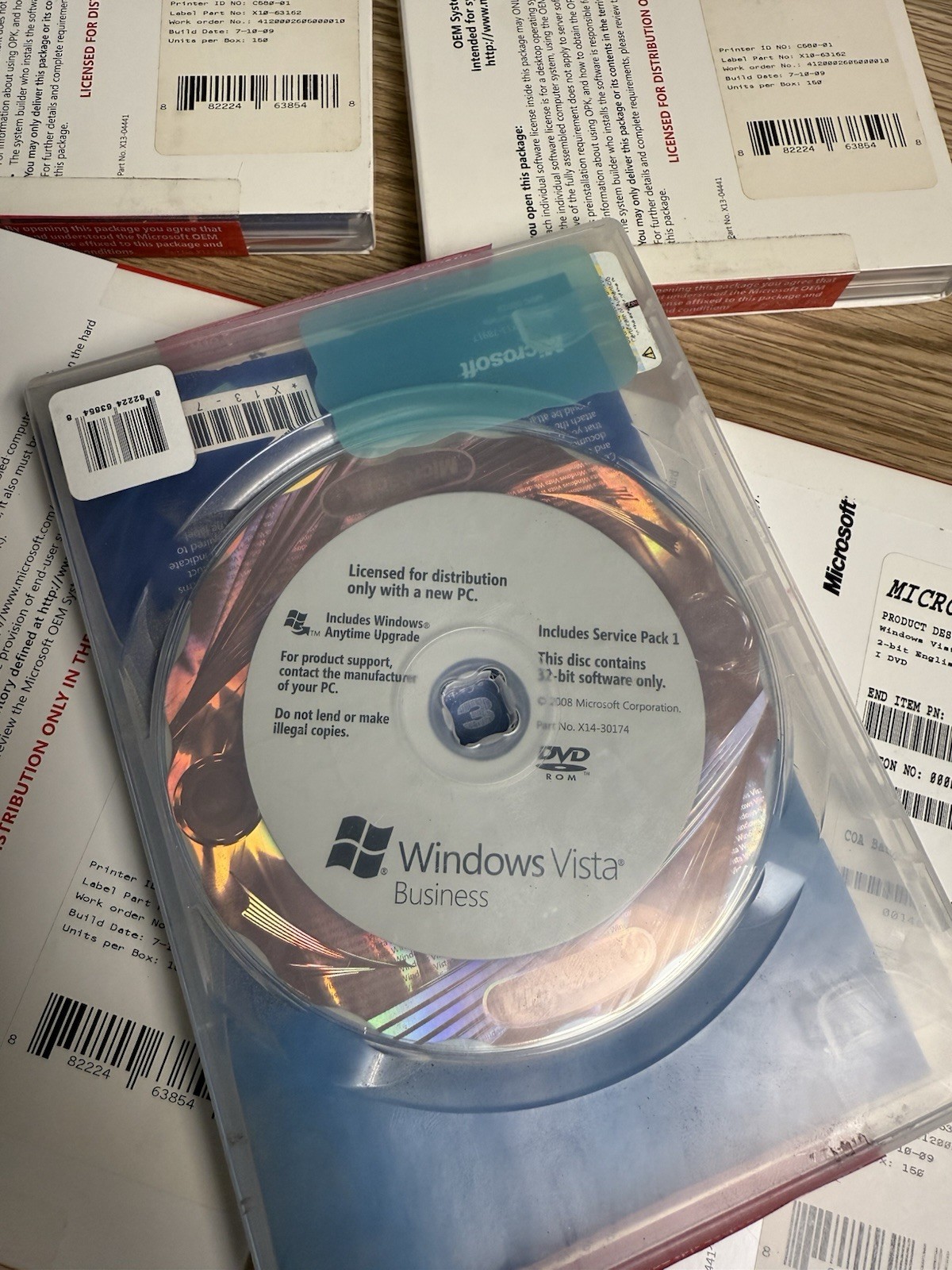Genuine Microsoft Windows Vista Business Installation Discs (OEM) No License Key