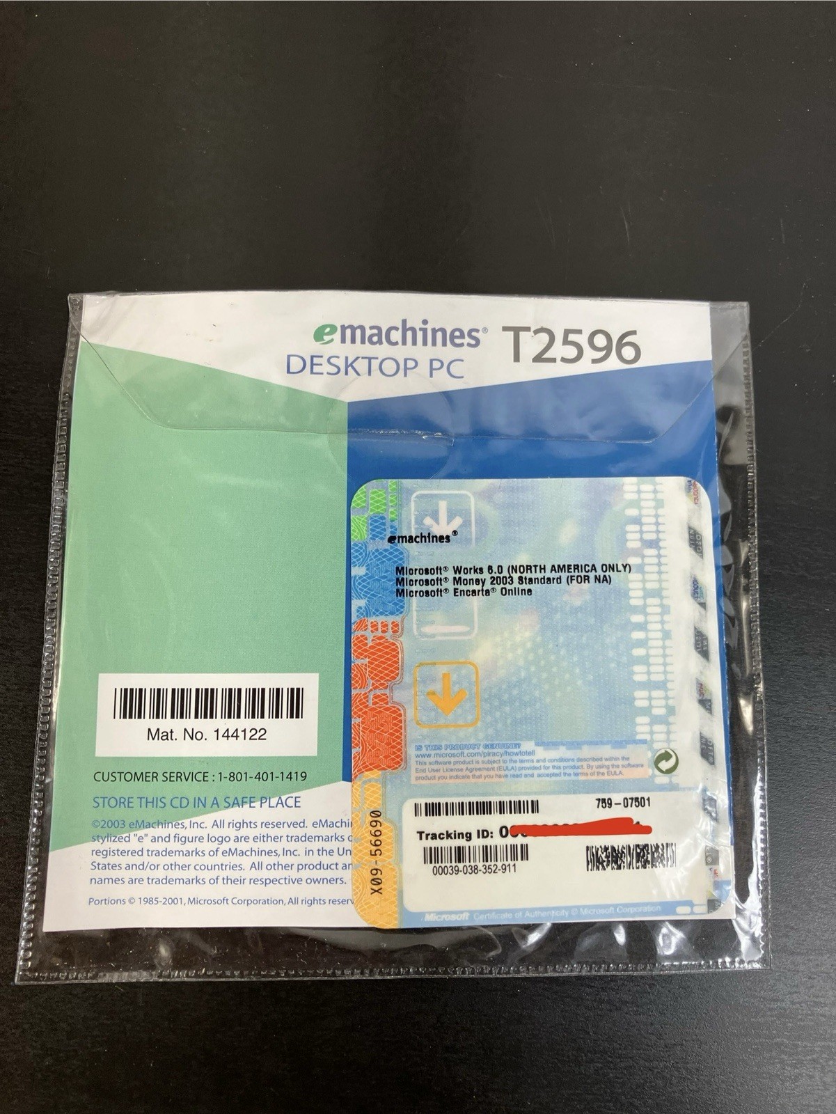 eMachines Restore CD Version 1.1 Model T2596 – 2 Disc Set for Desktop PC