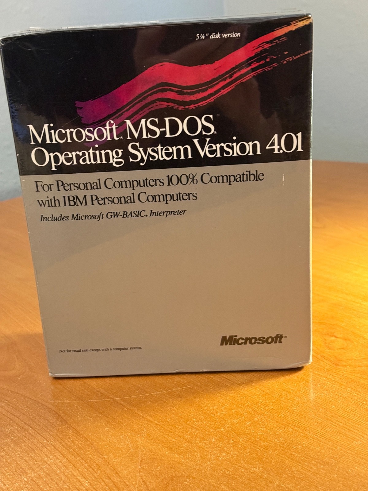 Vintage Microsoft MS-DOS 4.01 Operating System – 5.25 Disks – SEALED and Mint