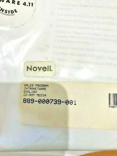 ULTRA RARE OPENED FOR PHOTOS NOVELL NETWARE 4.11 WITH ALL BOOKS AND CD RM4