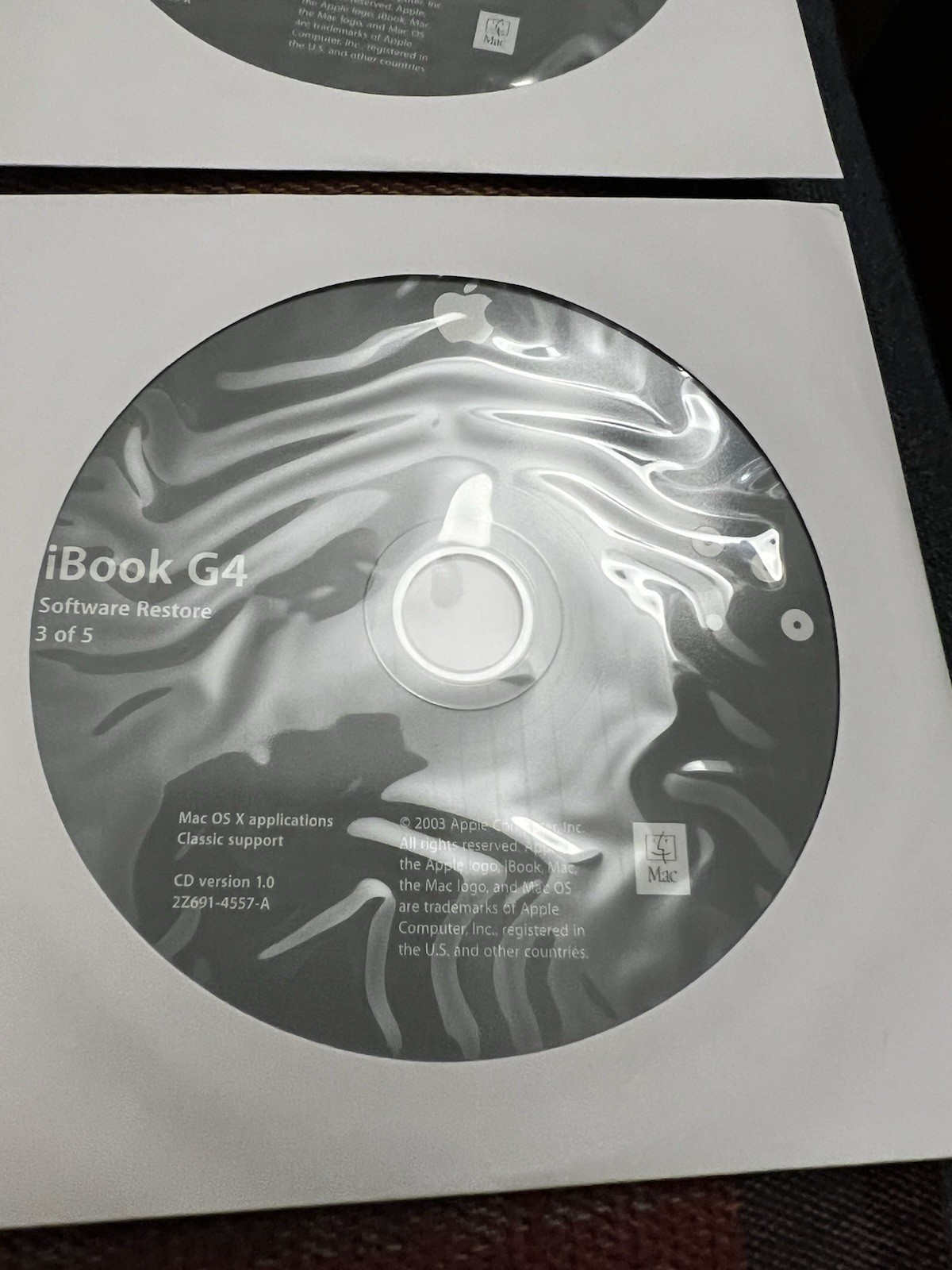 Apple iBook G4 Mac OS 10.3 Install CD SET + Software restore Set + Hardware Test