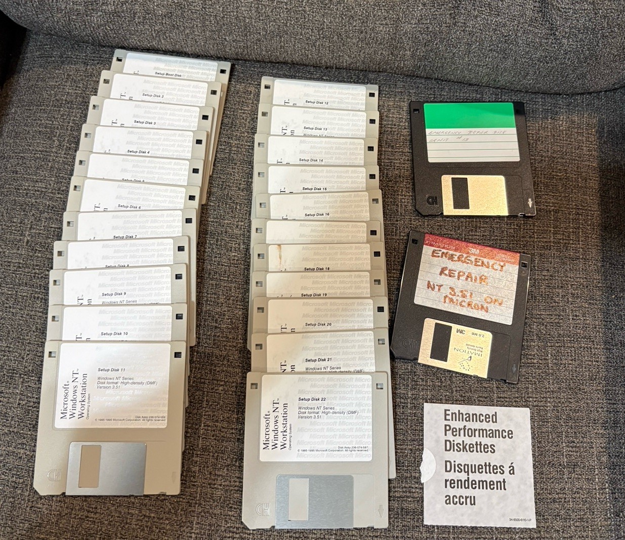 Microsoft Windows NT Workstation 3.51 Big Box Vintage 1996 Floppy Disks