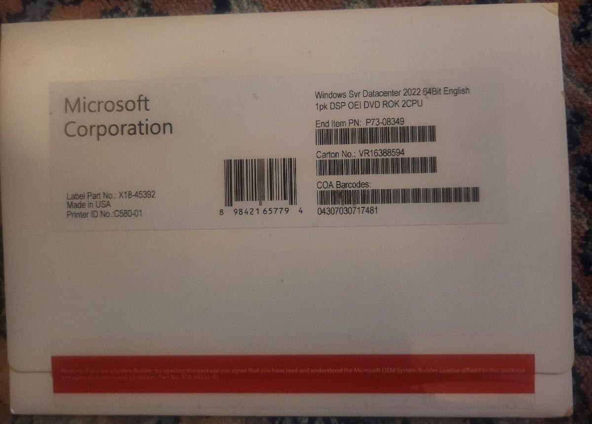 Microsoft Windows Server 2022 Datacenter 64-bit-BRAND NEW